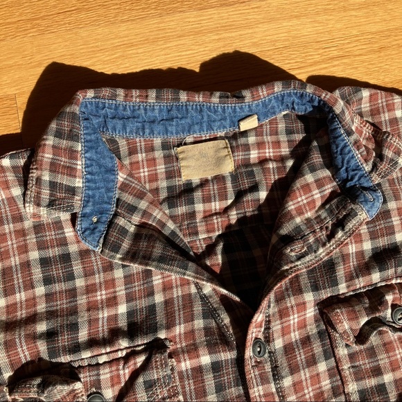 Vintage Checkered Plaid Long Sleeve Button Down Shirt - Picture 7 of 9